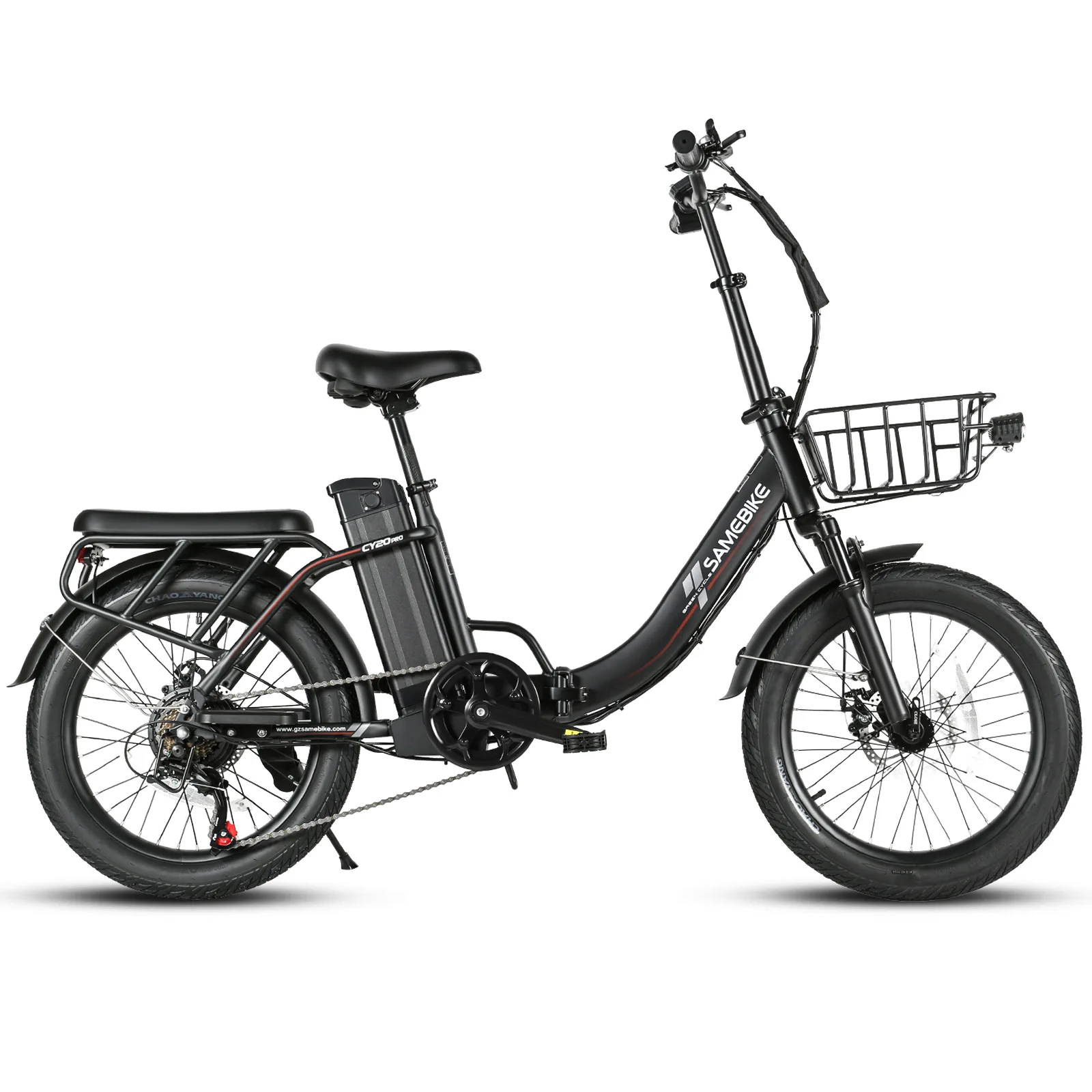 SAMEBIKE CY20 Pro-FT v černé barvě – boční pohled