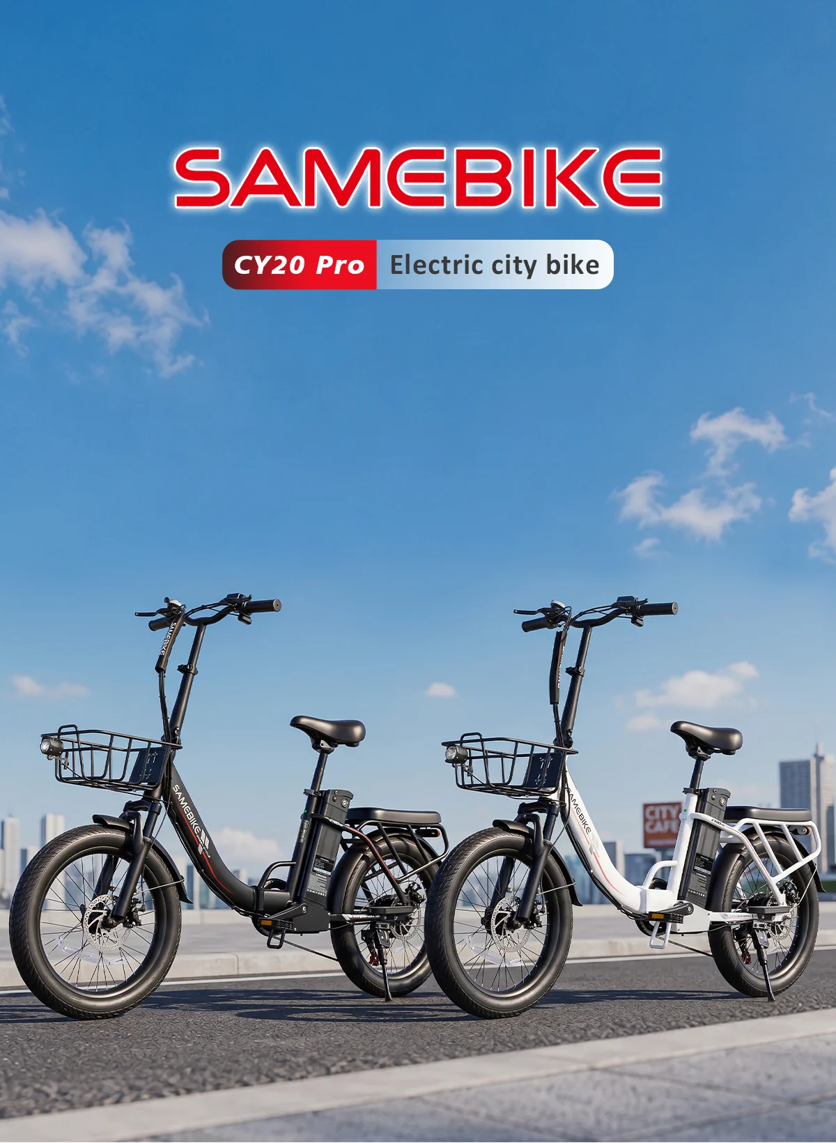 Skládací městské elektrokolo SAMEBIKE CY20 Pro-FT