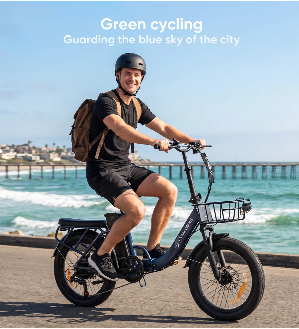 Jízda na SAMEBIKE CY20 Pro-FT v městském prostředí