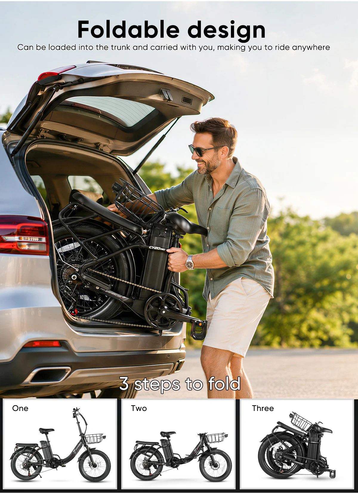 Skládací konstrukce SAMEBIKE CY20 Pro-FT