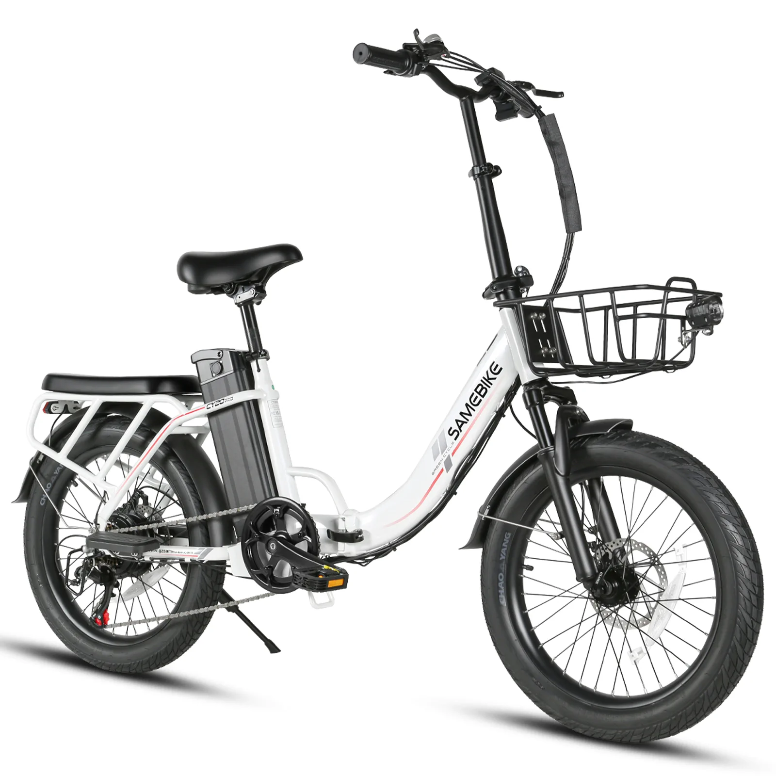 Bílé SAMEBIKE CY20 Pro-FT – tříčtvrteční pohled zprava