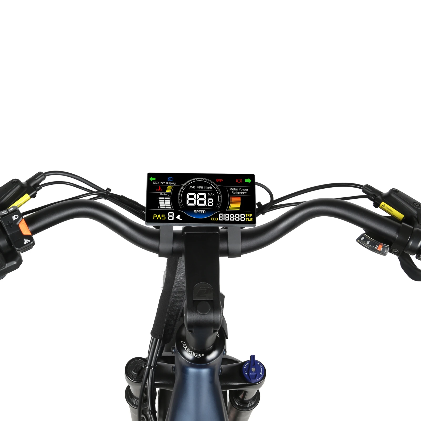 Středový barevný LCD displej 5 palců na SAMEBIKE CREST