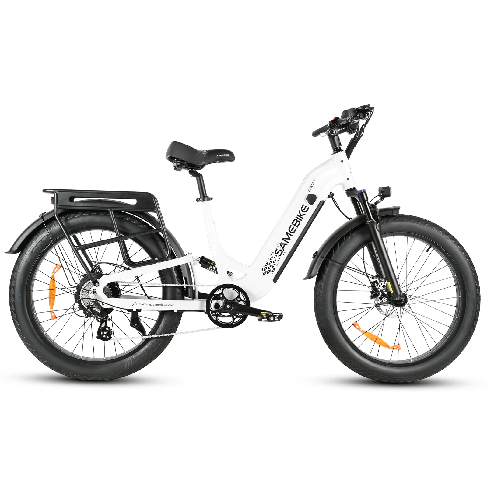 SAMEBIKE CREST v bílé barvě – boční pohled