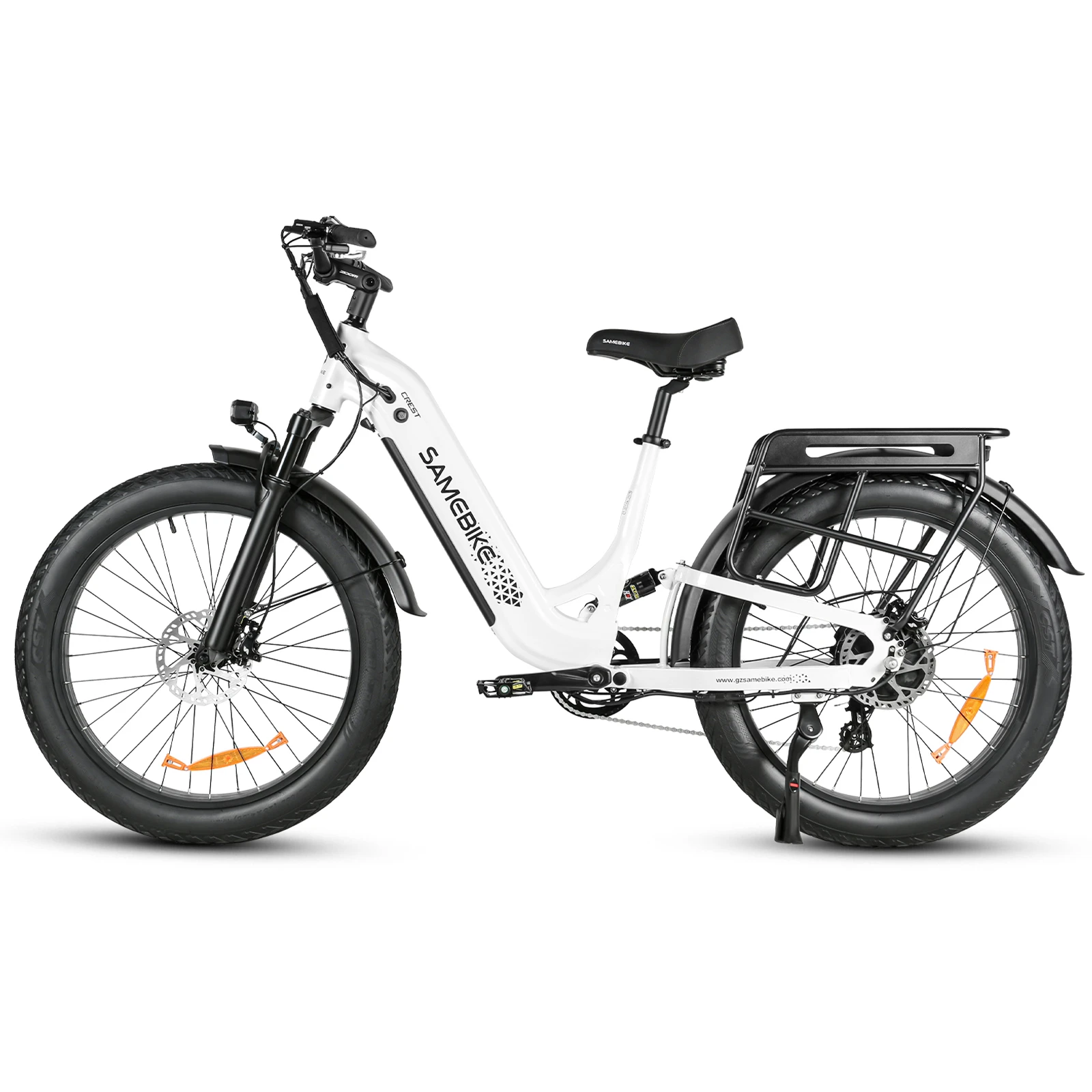 Bílá SAMEBIKE CREST – opačný boční pohled