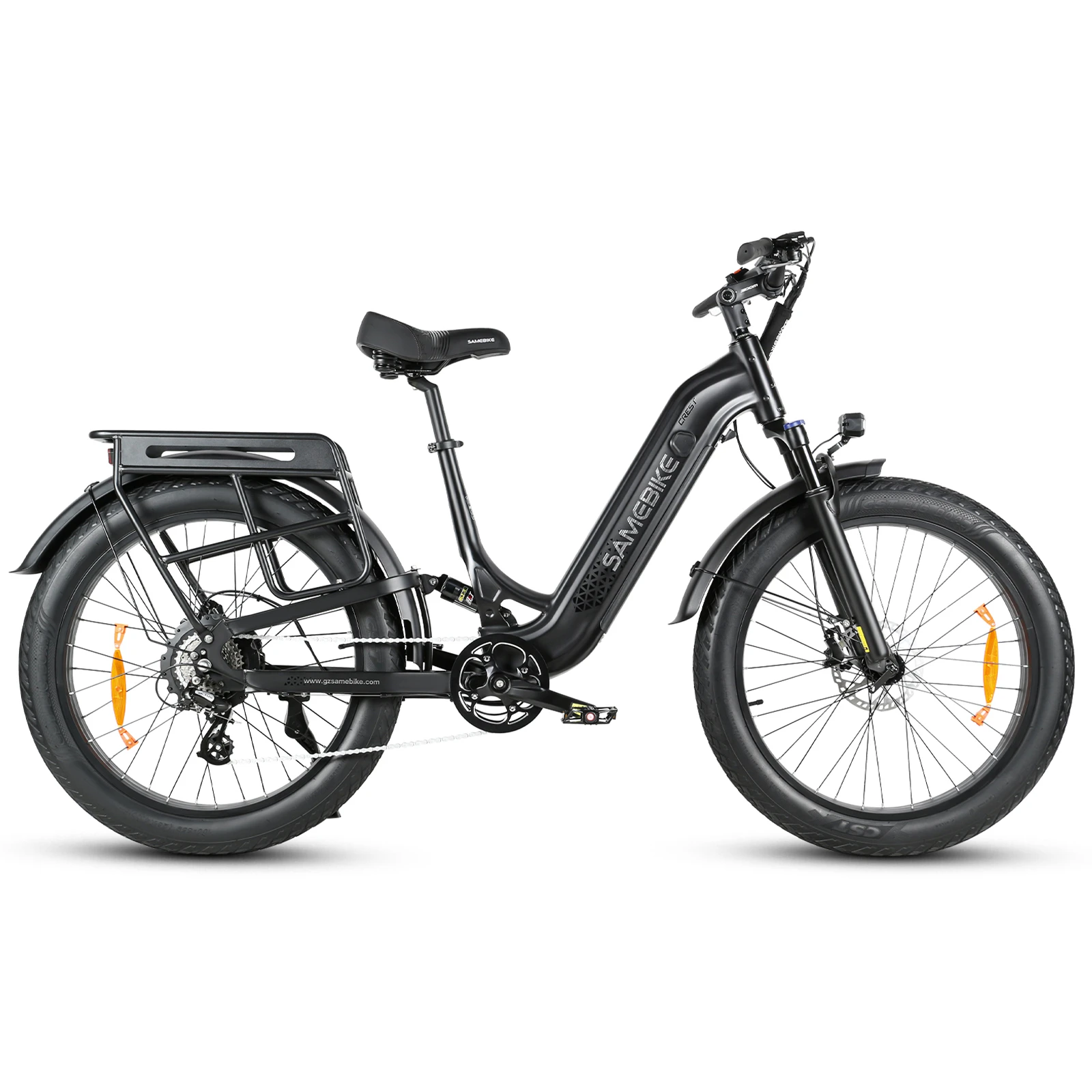 SAMEBIKE CREST v černé barvě – boční pohled
