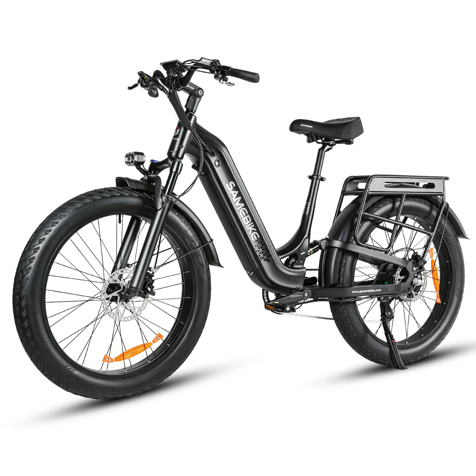 Černá SAMEBIKE CREST – tříčtvrteční pohled zezadu