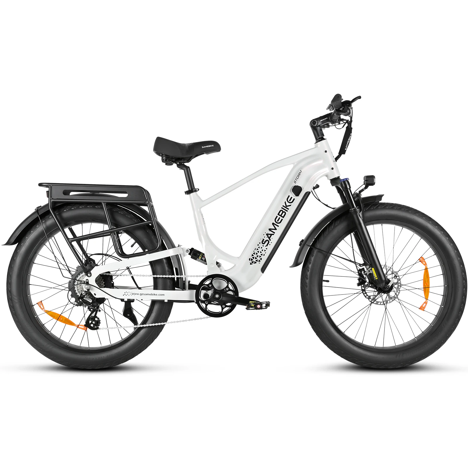 SAMEBIKE STORM v bílé barvě – boční pohled