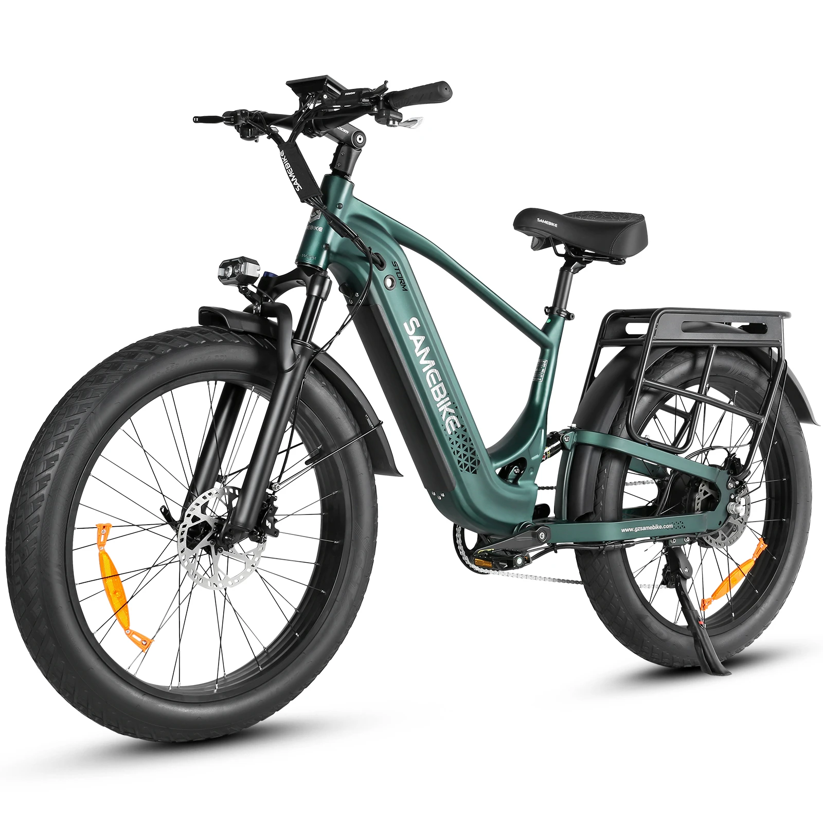 Zelená SAMEBIKE STORM – tříčtvrteční pohled zleva